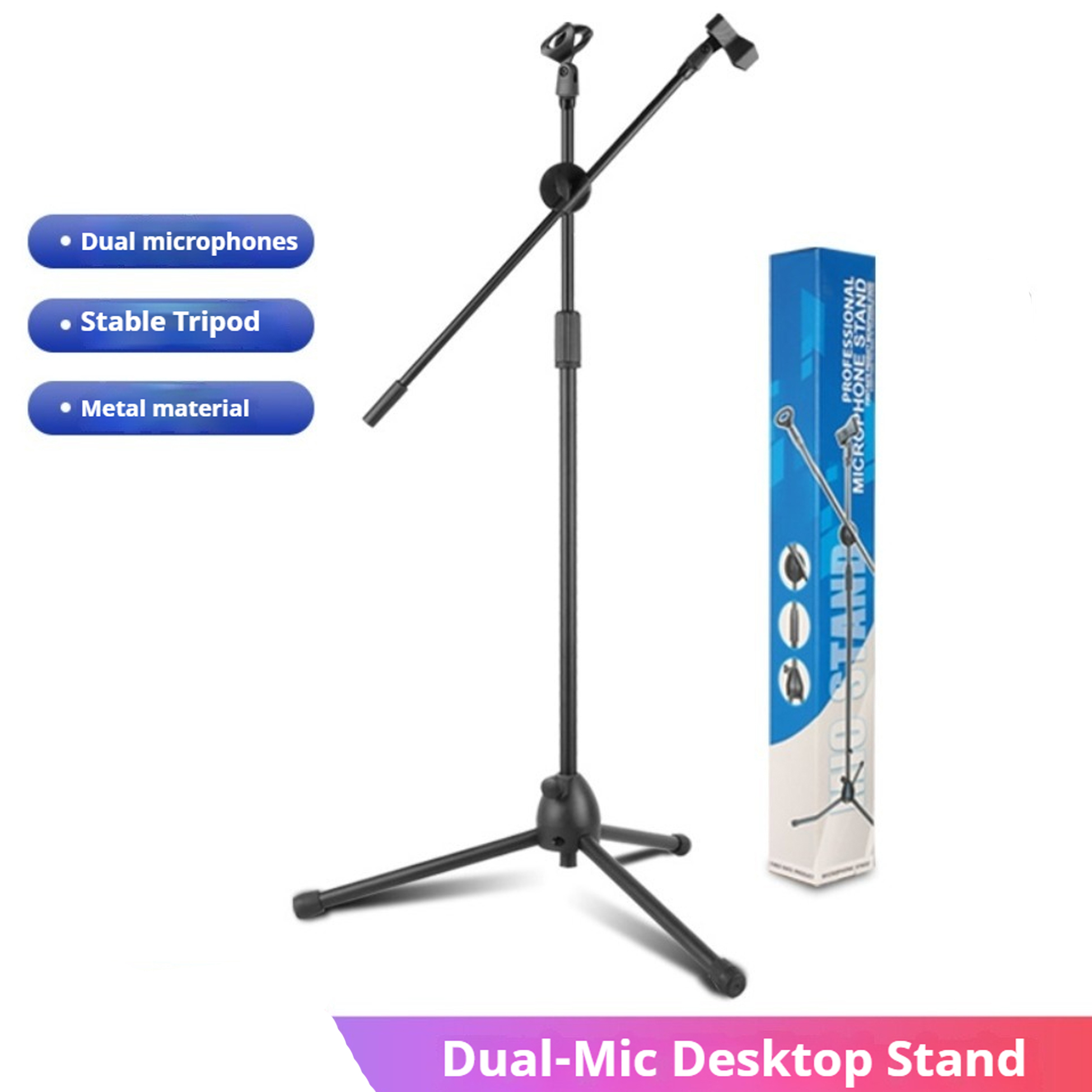 Musical Instrument You Shake - Performance Microphone Floor Stand with Dual