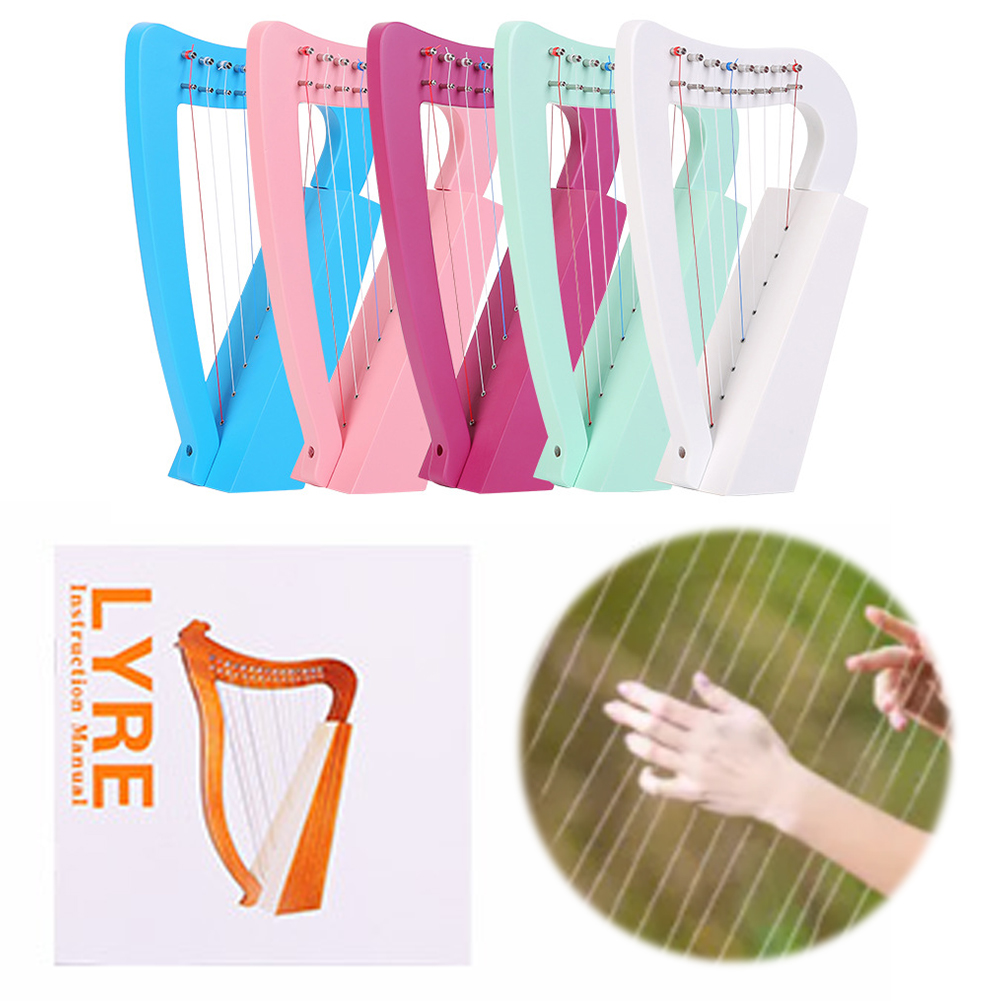Musical Instrument Harp - 8 Strings Lyre Harp Solid Wood