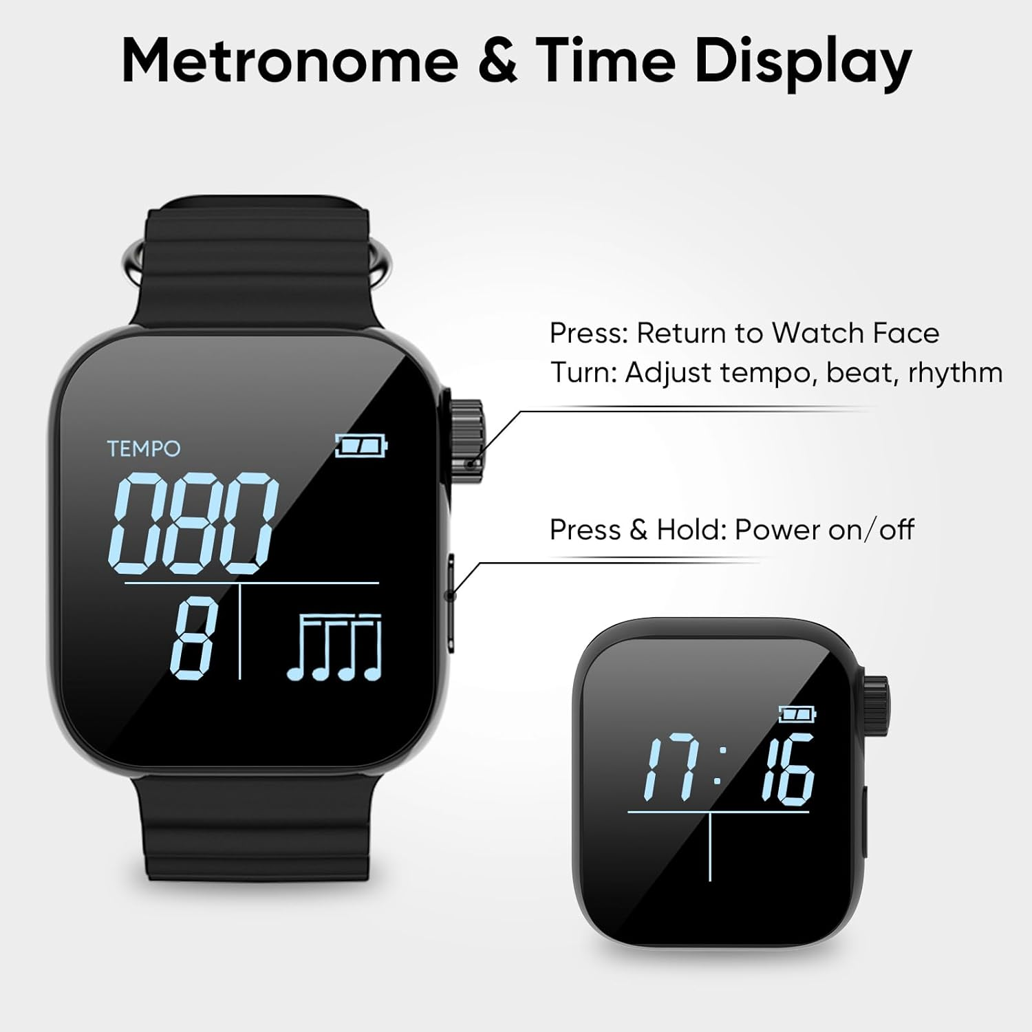 Musical Instrument Drum - Wearable Vibrating Metronome 40-240 Bpm Smart