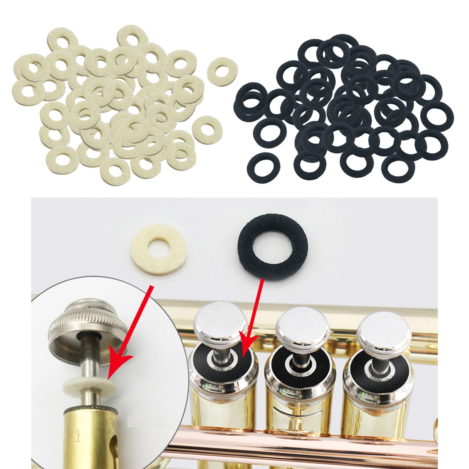 Musical Instrument Cornet - 50pcs Cornet Trumpet Valve Felt Washers,