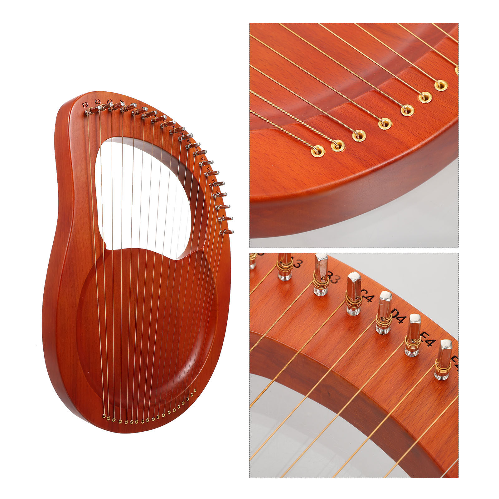 Musical Instrument Harp - 1Set Portable Lyre Harp 19 String