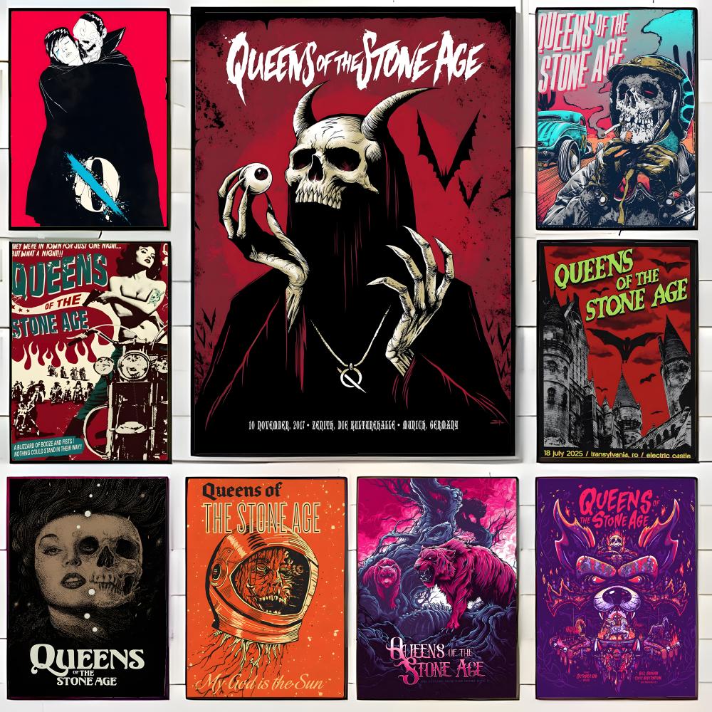 Musical Instrument Poster - stoner rock band Q-Queens Of The