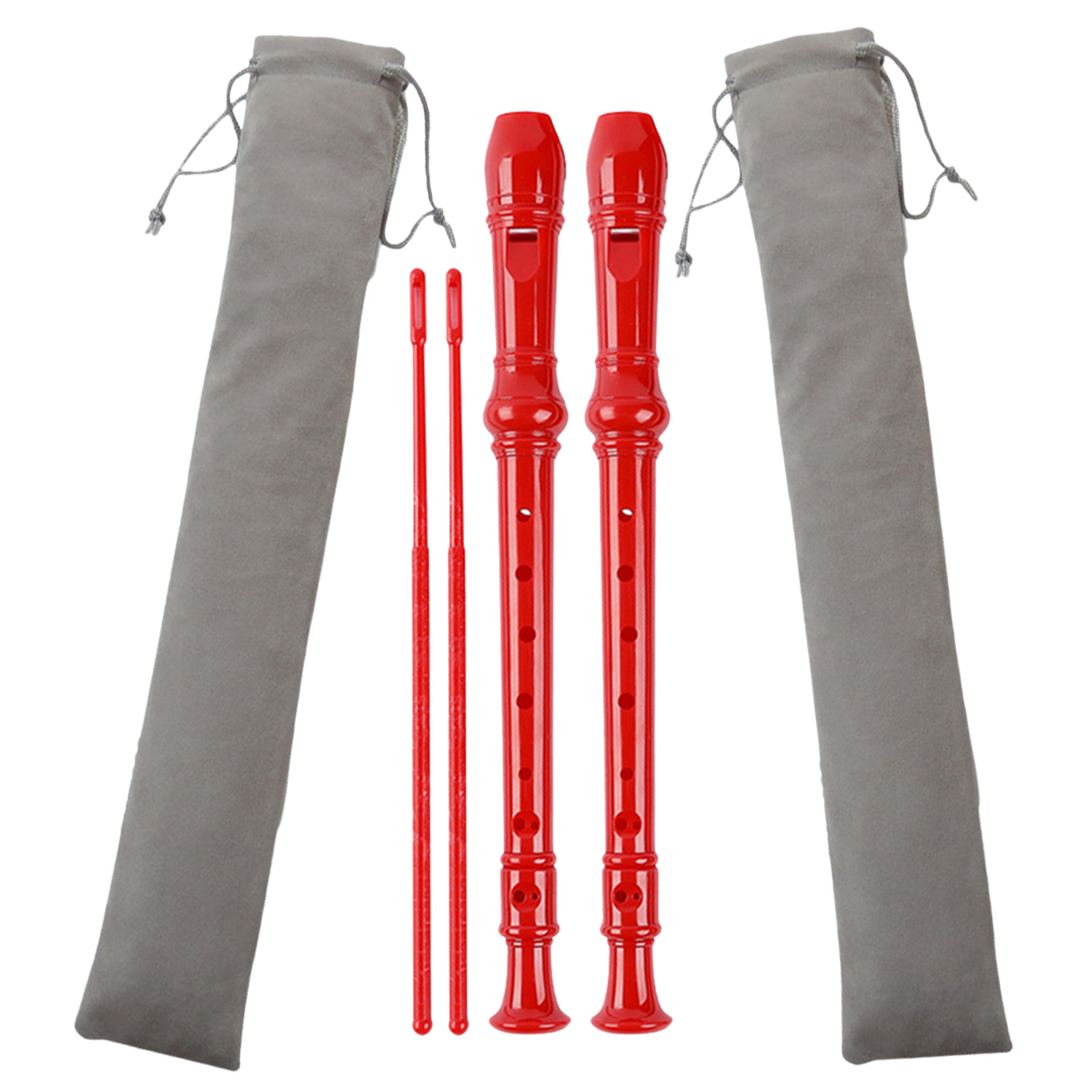 Musical Instrument German - 2Sets Soprano Recorder 8-Hole ABS Plastic