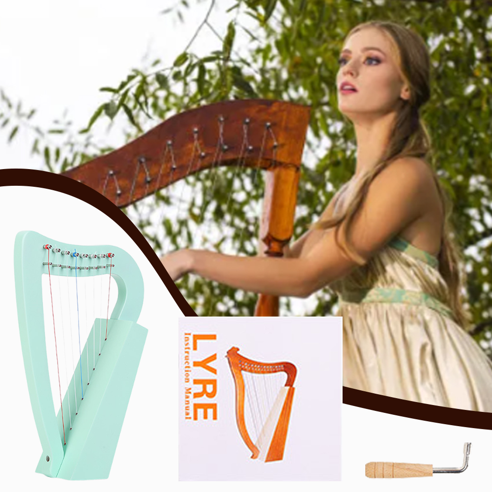 8 Strings Lyre Harp Solid Wood - огляд і ціна Musical Instrument Harp