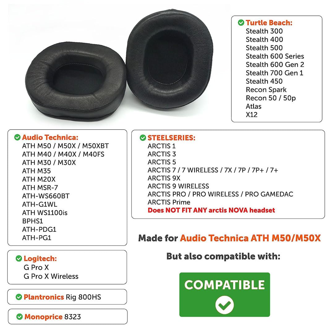Replacement Lambskin Earpads f - огляд і ціна Audio Technica Headphone Ath-M50X