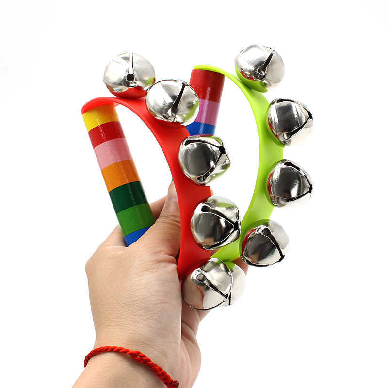 Rainbow Hand Jingle Bells Wood - огляд і ціна Musical Instrument You Shake