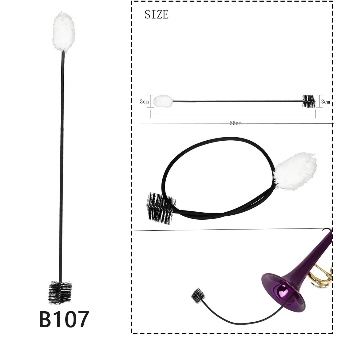Instrument Ceaning Brush Colou - огляд і ціна Musical Instrument Cornet