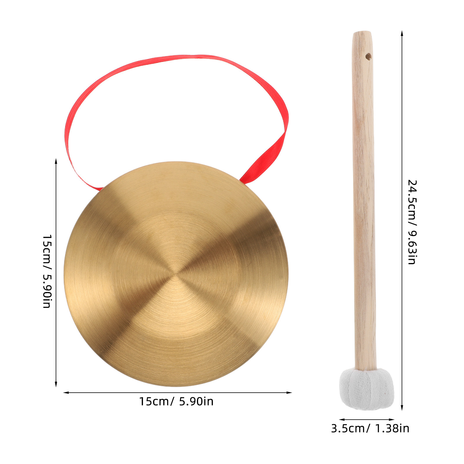 1Set Mini Handheld Copper Gong - огляд і ціна Musical Instrument Gong