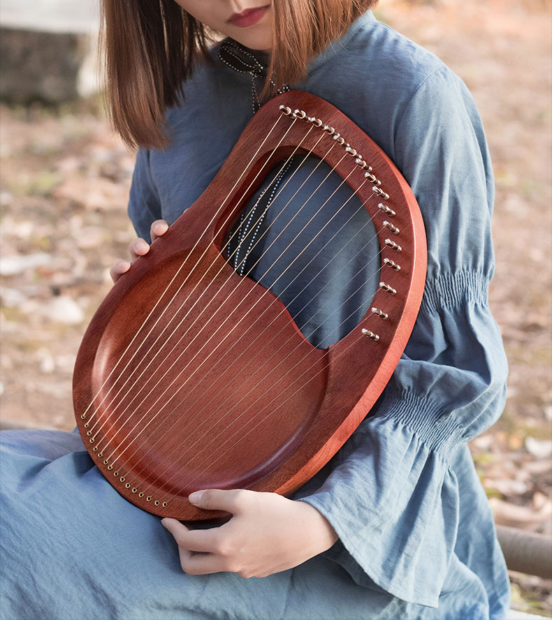 16 Strings Lyre Harp Mahogany  - огляд і ціна Musical Instrument Harp