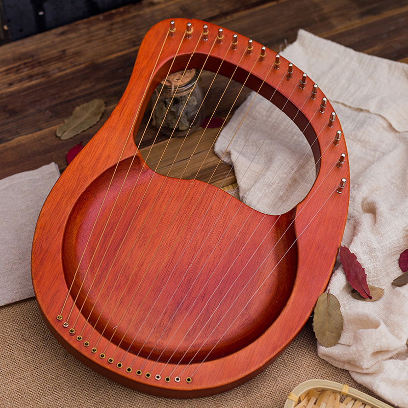 16 Strings Lyre Harp Mahogany  - огляд і ціна Musical Instrument Harp