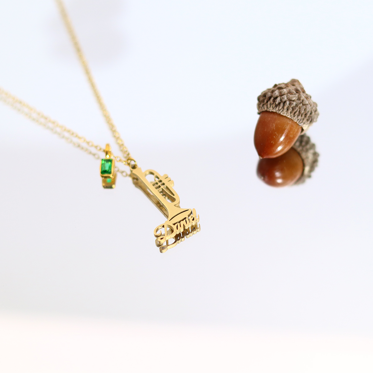 Custom Name Trumpet Necklace S - огляд і ціна Musical Instrument Name